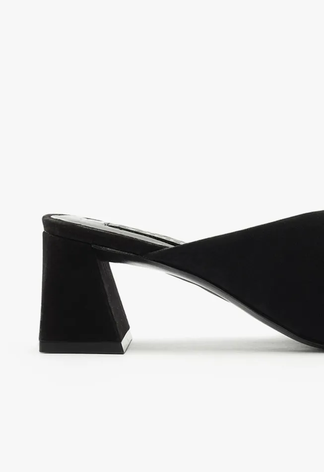 Schutz Shoes Mules Women Jodie Mid Sandal Black