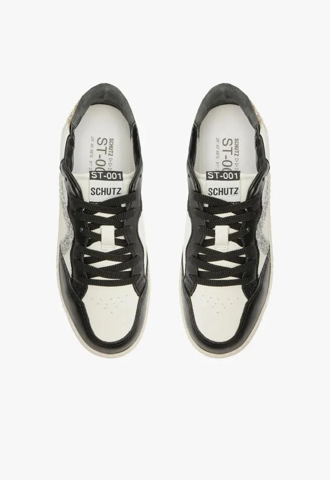 Schutz Shoes Sneakers Women St001 Leather Sneaker Silver