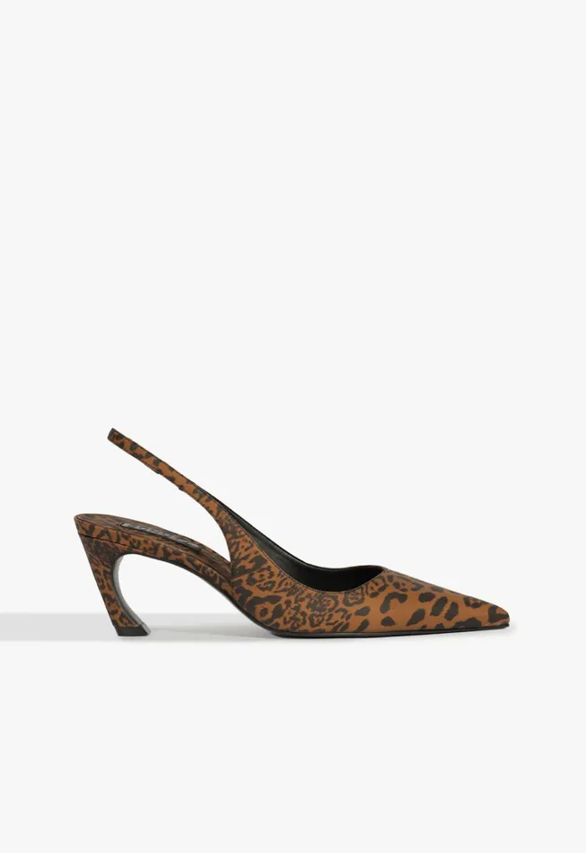 Schutz Shoes Women Lexi Sling Mid Pump Animal Print