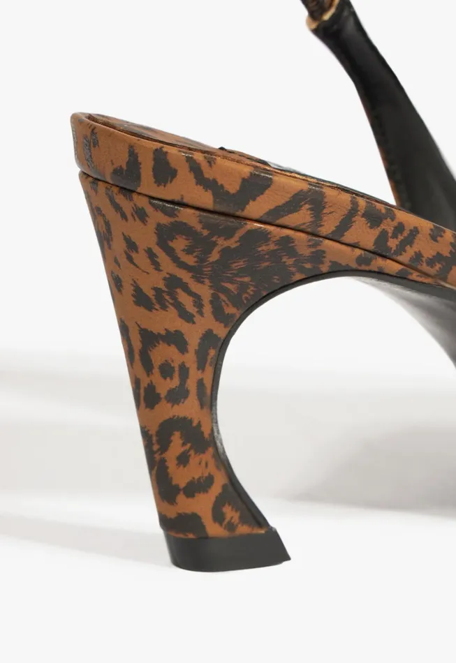 Schutz Shoes Women Lexi Sling Mid Pump Animal Print Schutz Shoes Women Lexi Sling Mid Pump Animal Print