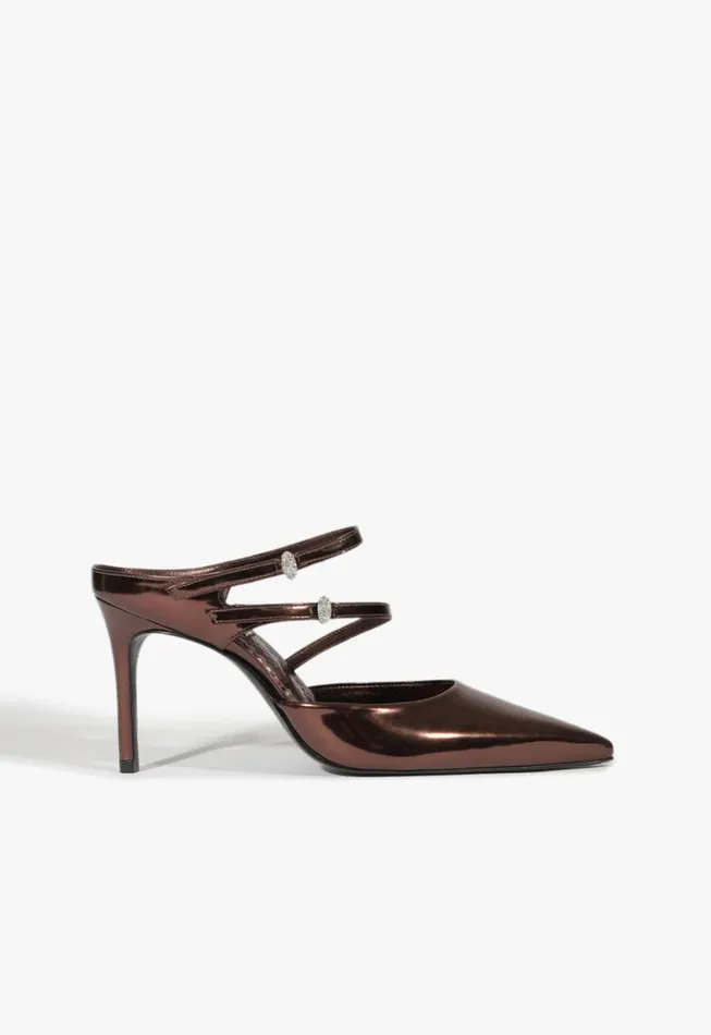 Schutz Shoes Women Tonya Mule Pump Dark Brown