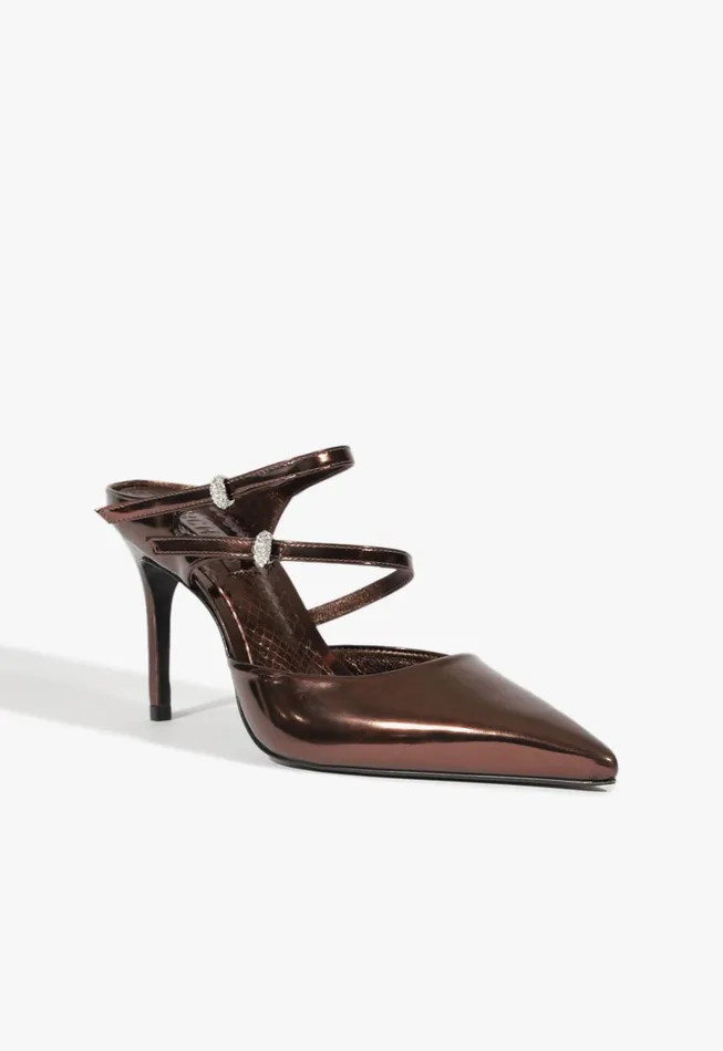 Schutz Shoes Women Tonya Mule Pump Dark Brown