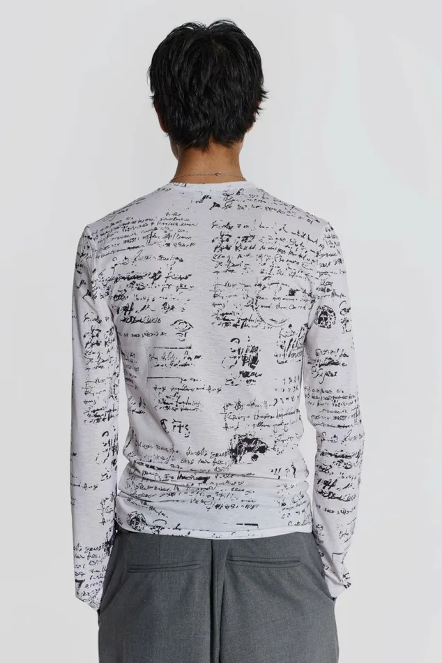 Scripture Long Sleeve Cream Men Jaded London TShirts