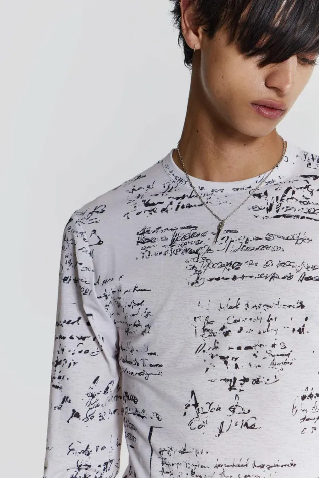 Scripture Long Sleeve Cream Men Jaded London TShirts