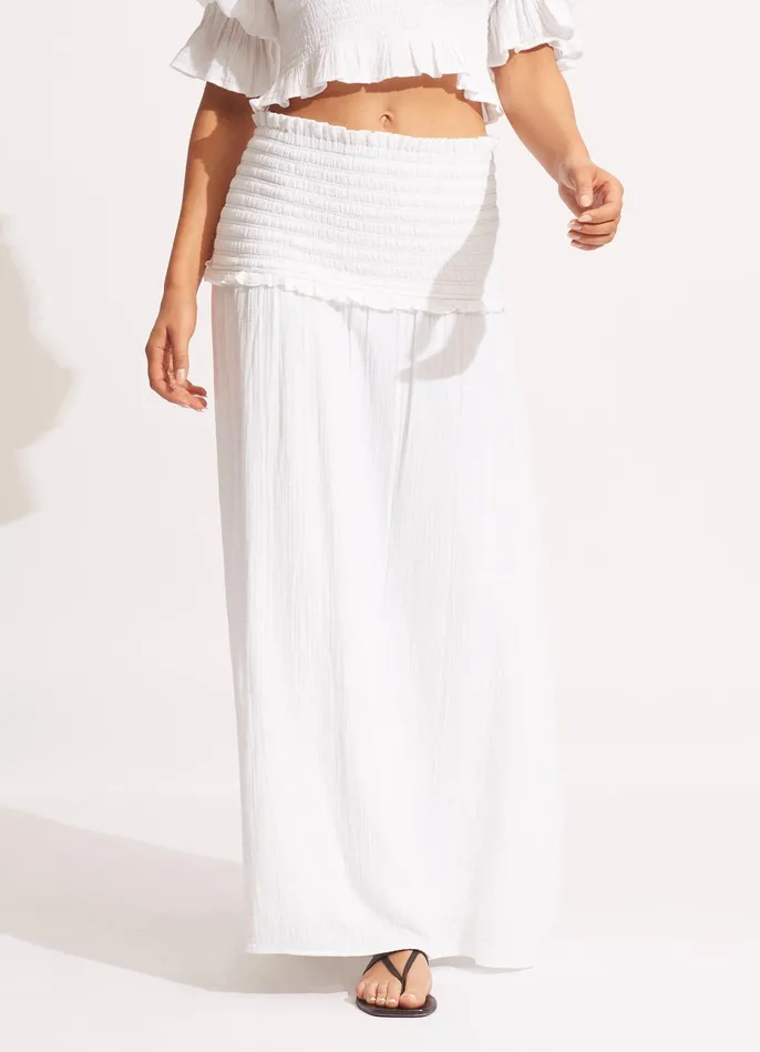 Seafolly Caspian Strapless DressSkirt 8211 White Women Beach Dresses
