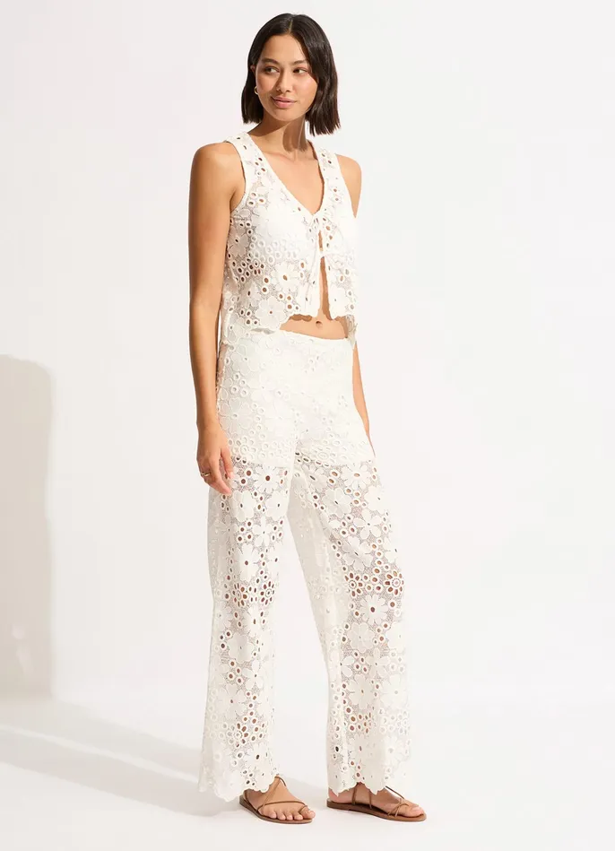 Seafolly Crochet Pant 8211 White Women Pants and Shorts Seafolly Crochet Pant 8211 White Women Pants and Shorts