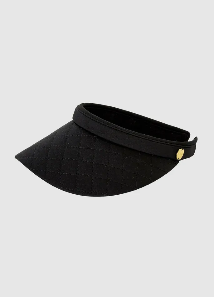 Seafolly Quilted Visor 8211 Black Women Beach Hats Seafolly Quilted Visor 8211 Black Women Beach Hats