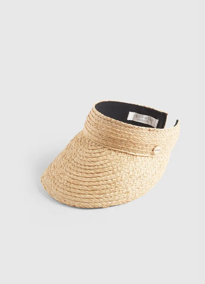 Seafolly Raffia Visor 8211 Natural Women Beach Hats Seafolly Raffia Visor 8211 Natural Women Beach Hats