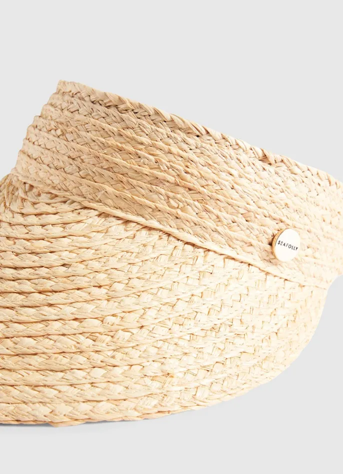 Seafolly Raffia Visor 8211 Natural Women Beach Hats Seafolly Raffia Visor 8211 Natural Women Beach Hats