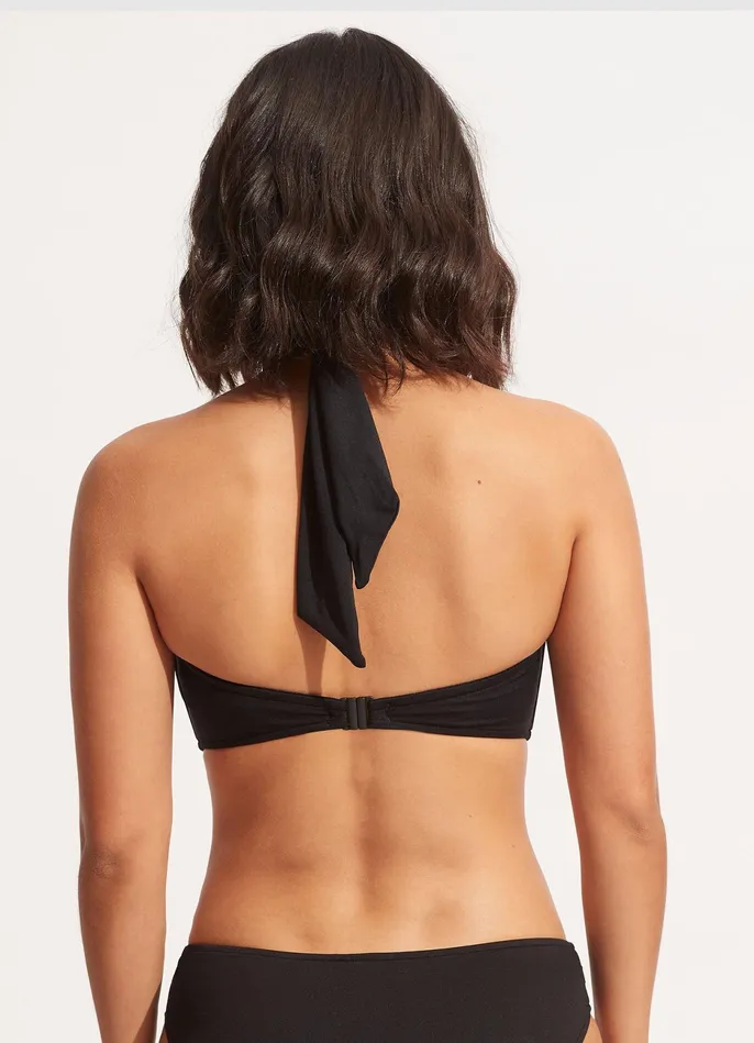Seafolly Seafolly Collective Halter Bandeau Bikini Top 8211 Black Women Bandeau