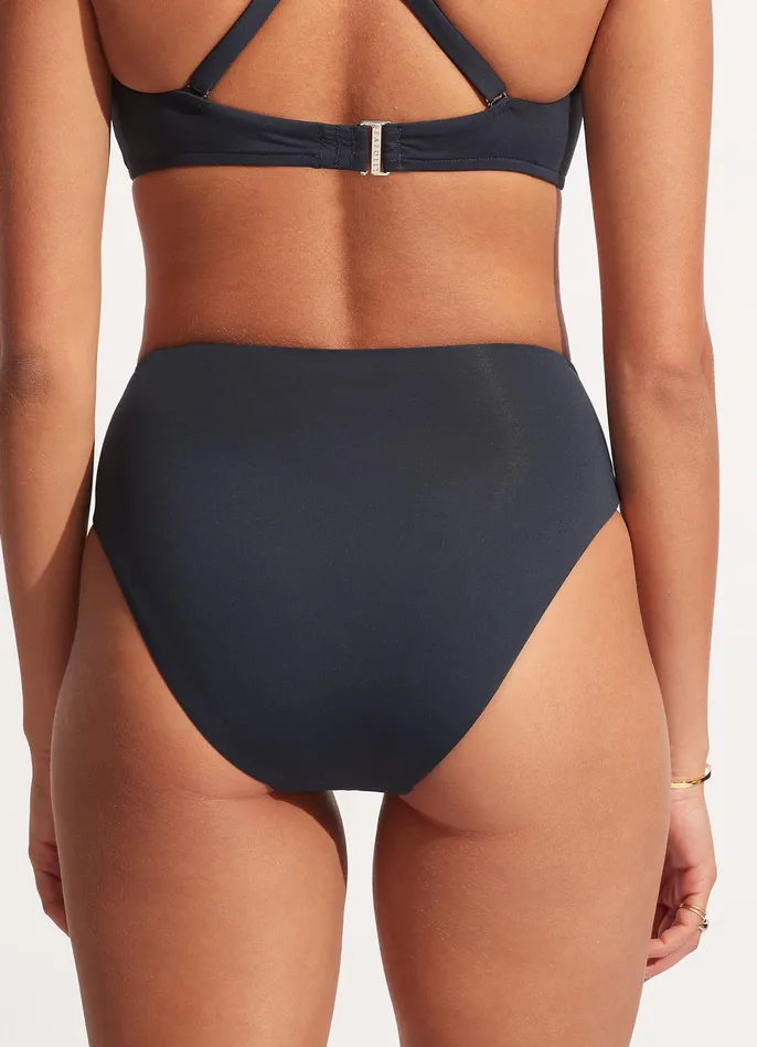 Seafolly Seafolly Collective High Waist Wrap Front Pant 8211 True Navy Women High Waisted Seafolly Seafolly Collective High Waist Wrap Front Pant 8211 True Navy Women High Waisted