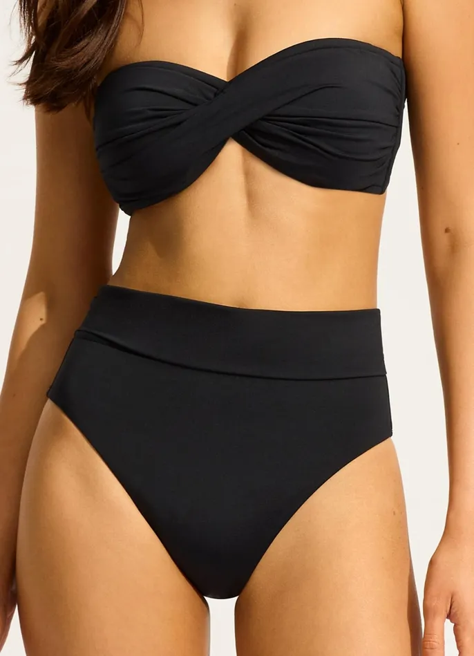 Seafolly Seafolly Collective Roll Top Bikini Bottom 8211 Black Women More Coverage Seafolly Seafolly Collective Roll Top Bikini Bottom 8211 Black Women More Coverage