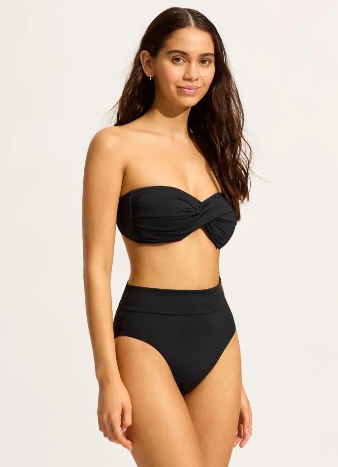 Seafolly Seafolly Collective Roll Top Bikini Bottom 8211 Black Women More Coverage Seafolly Seafolly Collective Roll Top Bikini Bottom 8211 Black Women More Coverage
