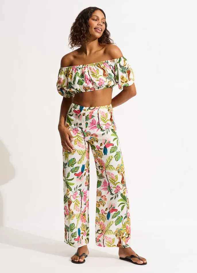 Seafolly Tropica Pant 8211 Ecru Women Pants and Shorts Seafolly Tropica Pant 8211 Ecru Women Pants and Shorts
