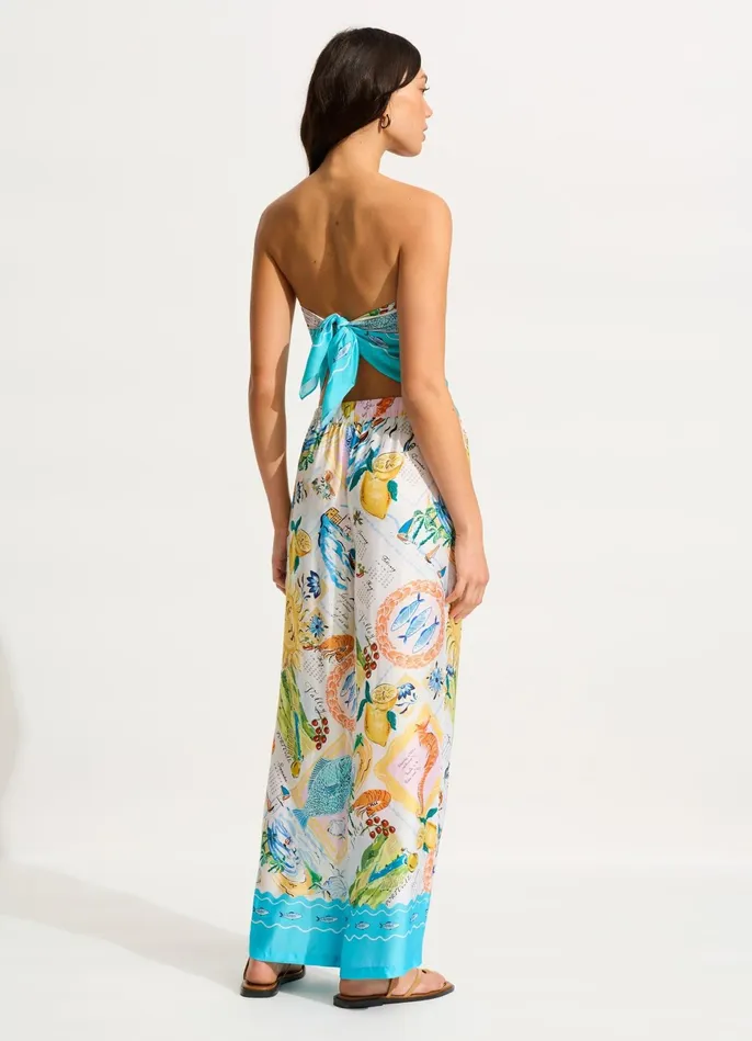Seafolly Wish You Were Here Pant 8211 Atoll Blue Women Pants and Shorts