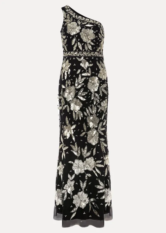 Serafina Embellished Maxi Dress Blackgold Women Phase Eight Dresses