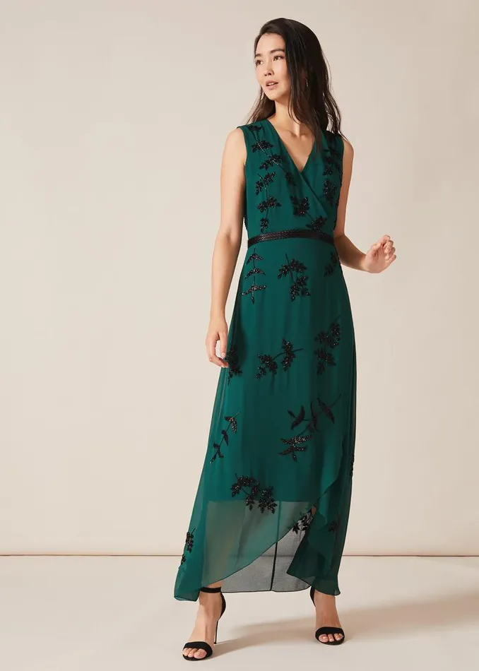 Serena Beaded Dress Emerald Women Phase Eight Dresses