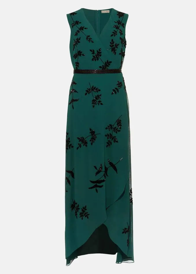 Serena Beaded Dress Emerald Women Phase Eight Dresses
