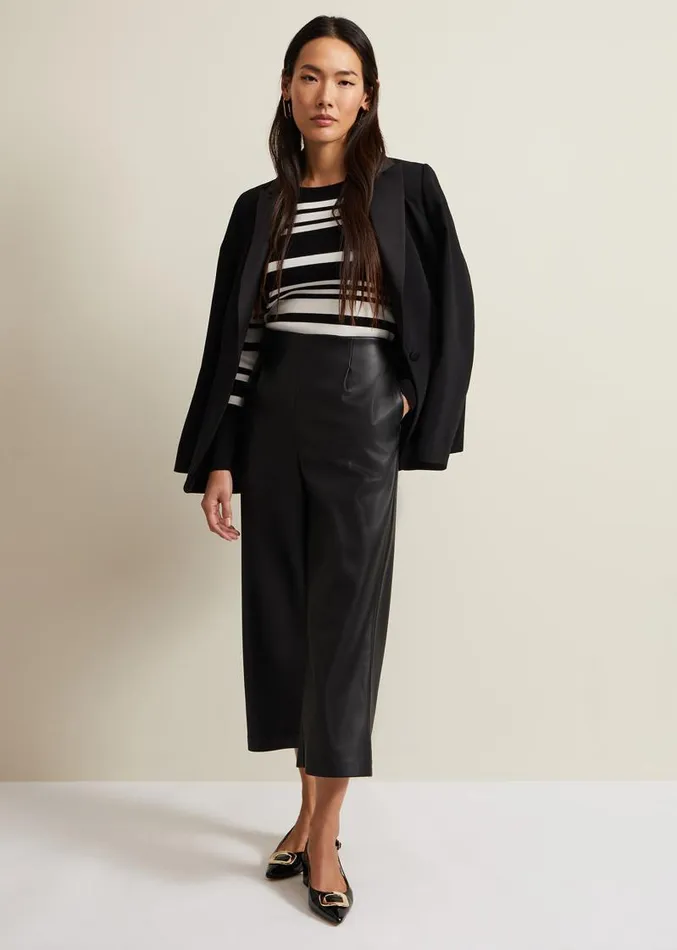 Serena Stripe Jumper Blackwhite Women Phase Eight Knitwear