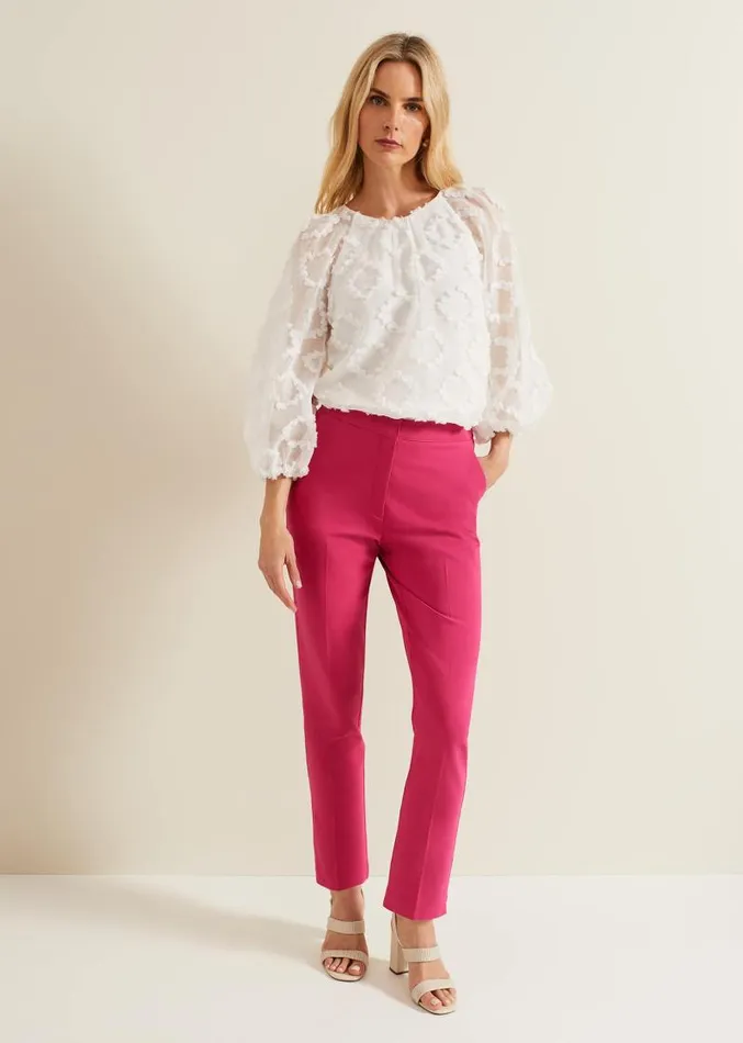 Shayla Textured Blouse White Women Phase Eight Shirts and Blouses