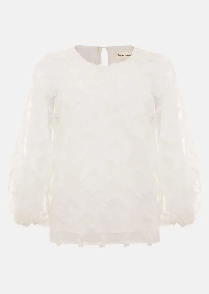 Shayla Textured Blouse White Women Phase Eight Shirts and Blouses