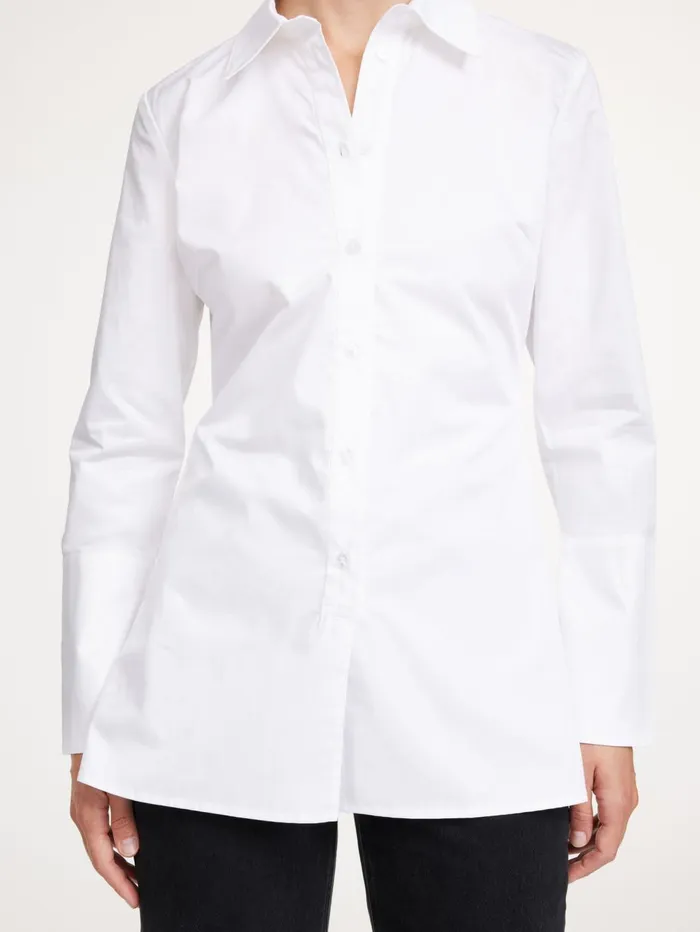Shirts Women By Malene Birger Padano Organic Cotton Shirt Pure White