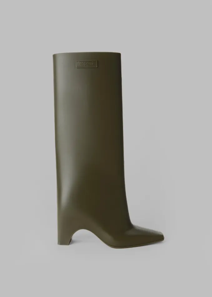 Shoes Women The Frankie Shop Coperni Rubber Bridge Boots 8211 Green