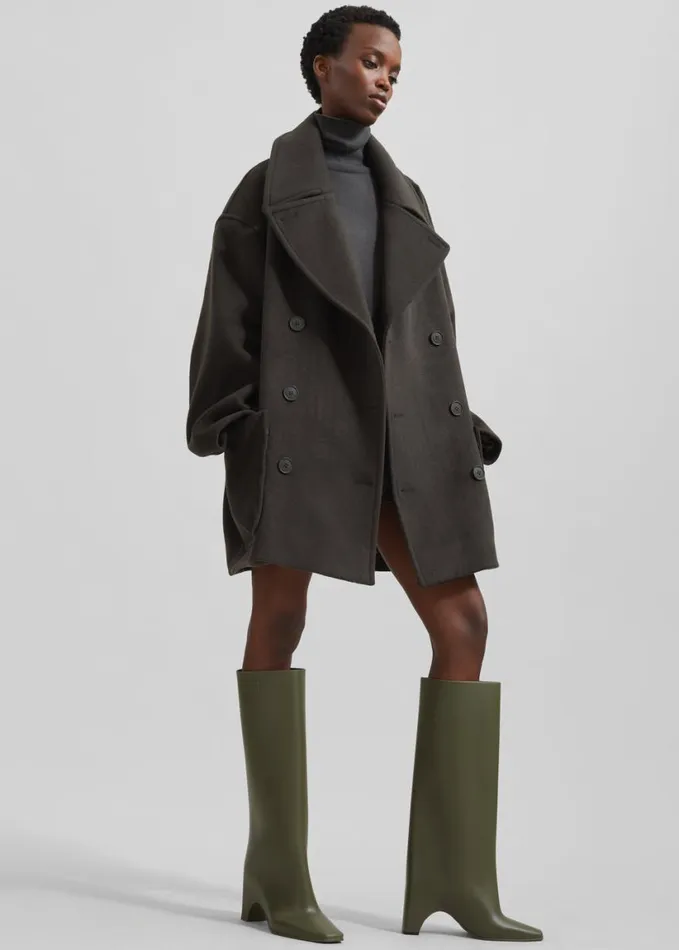 Shoes Women The Frankie Shop Coperni Rubber Bridge Boots 8211 Green