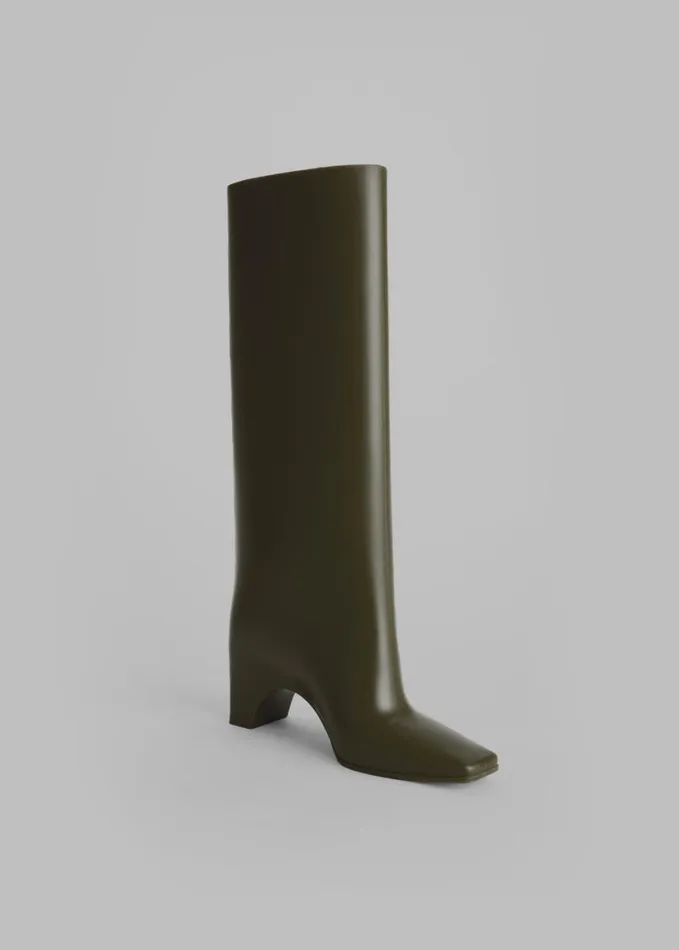 Shoes Women The Frankie Shop Coperni Rubber Bridge Boots 8211 Green