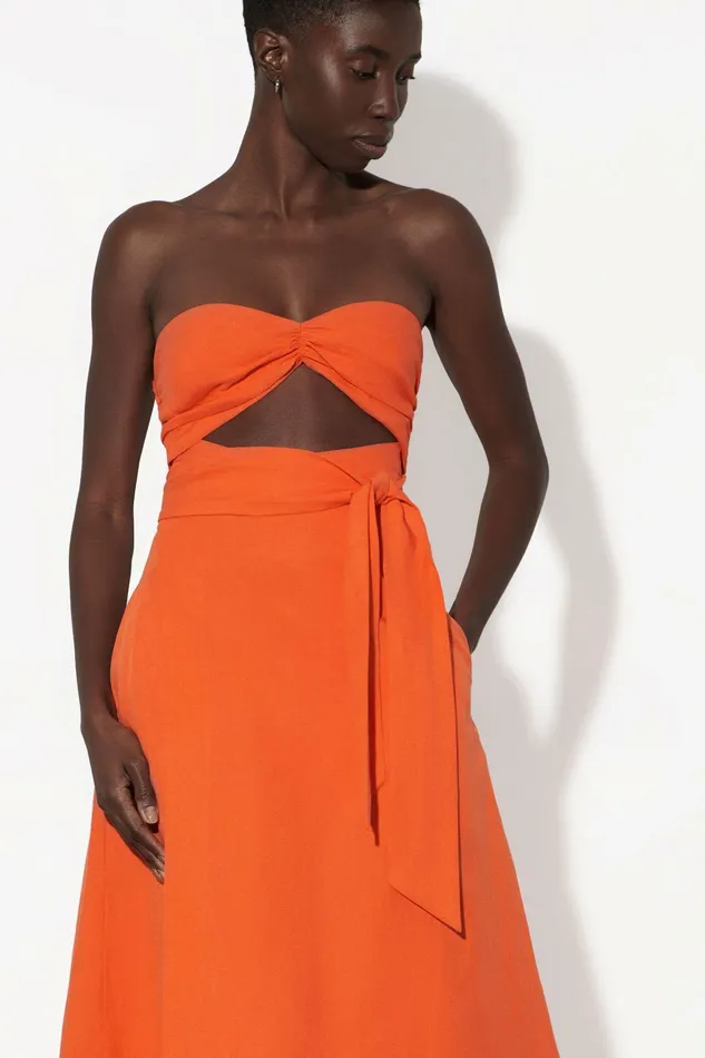 Shop Dresses Mara Hoffman Paula Dress Orange Shop Dresses Mara Hoffman Paula Dress Orange