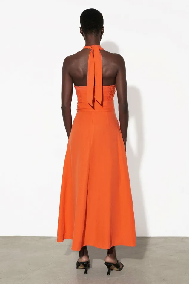 Shop Dresses Mara Hoffman Paula Dress Orange Shop Dresses Mara Hoffman Paula Dress Orange