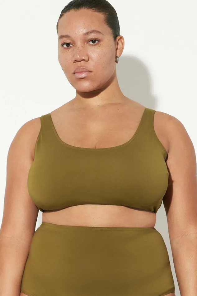Shop Extended Sizes Mara Hoffman Extended Lira Bikini Top Green Shop Extended Sizes Mara Hoffman Extended Lira Bikini Top Green