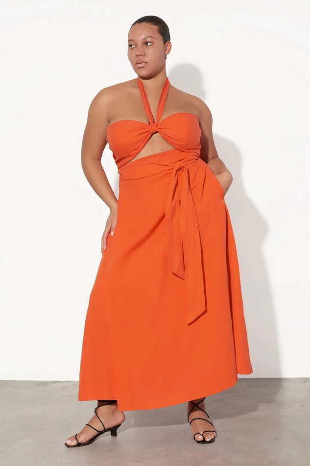 Shop Extended Sizes Mara Hoffman Extended Paula Dress Orange Shop Extended Sizes Mara Hoffman Extended Paula Dress Orange