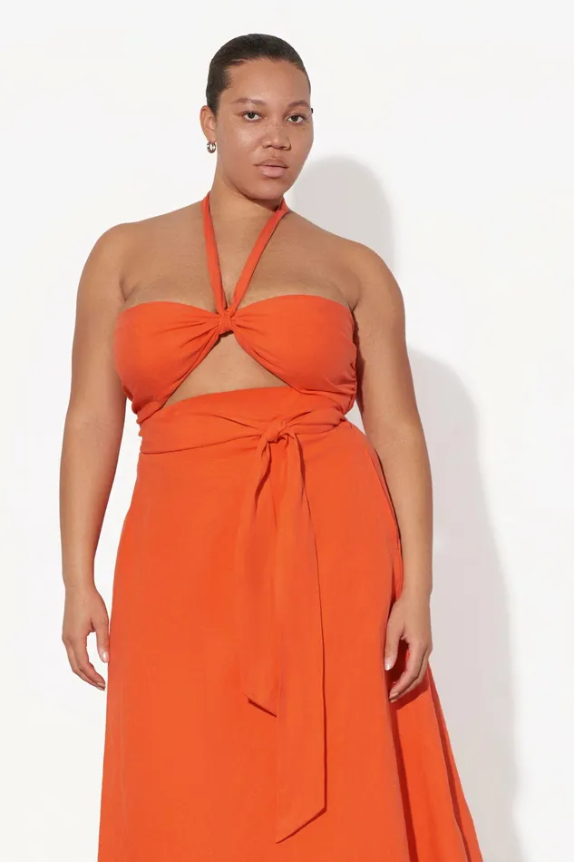 Shop Extended Sizes Mara Hoffman Extended Paula Dress Orange Shop Extended Sizes Mara Hoffman Extended Paula Dress Orange