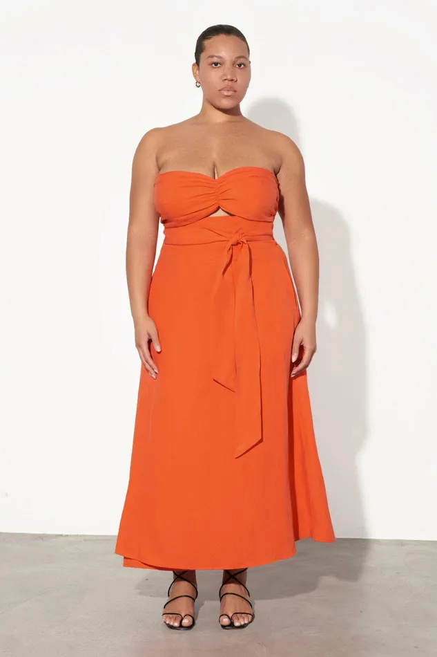 Shop Extended Sizes Mara Hoffman Extended Paula Dress Orange Shop Extended Sizes Mara Hoffman Extended Paula Dress Orange
