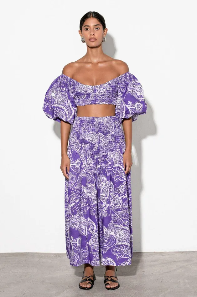 Shop Skirts Mara Hoffman Nicole Skirt Purple Shop Skirts Mara Hoffman Nicole Skirt Purple