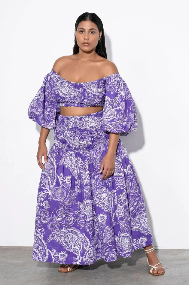 Shop Skirts Mara Hoffman Nicole Skirt Purple Shop Skirts Mara Hoffman Nicole Skirt Purple