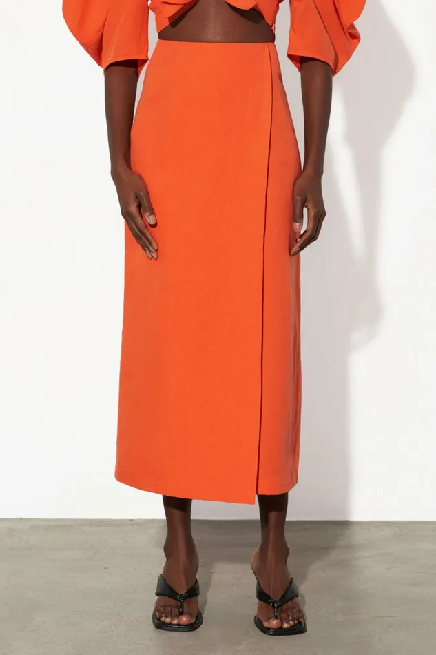 Shop Skirts Mara Hoffman Sunja Skirt Orange Shop Skirts Mara Hoffman Sunja Skirt Orange