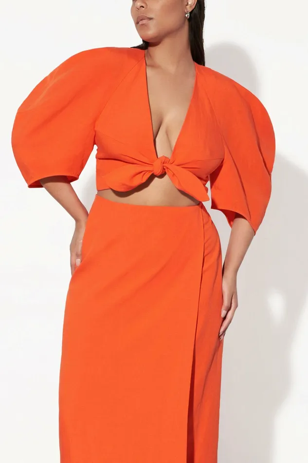 Shop Skirts Mara Hoffman Sunja Skirt Orange Shop Skirts Mara Hoffman Sunja Skirt Orange