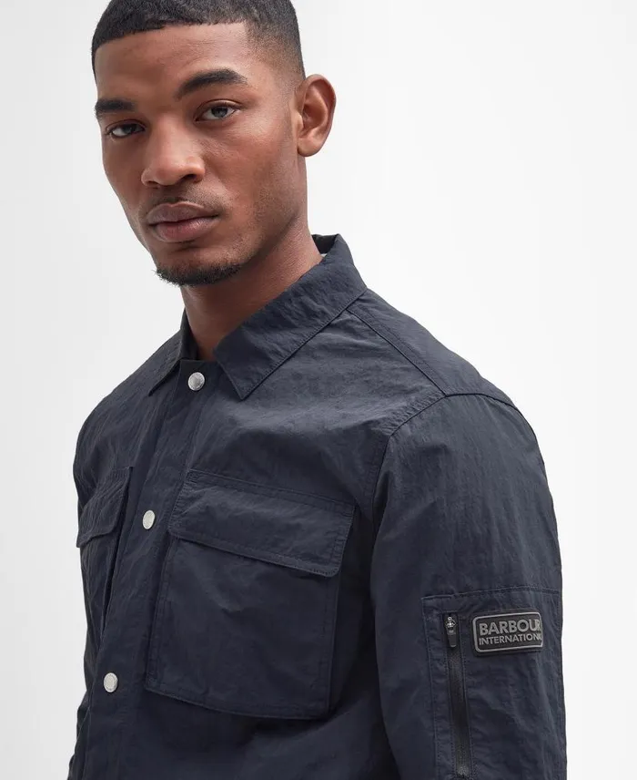 Shutter Overshirt Dark Navy Men Barbour Overshirts