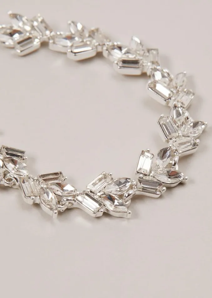Silver Plated Stone Cluster Bracelet Silver Women Phase Eight Jewellery