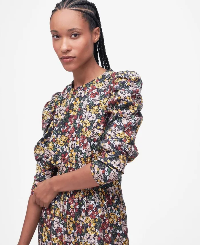 Silverdale Midi Dress Classic Multi Women Barbour Dresses and Skirts