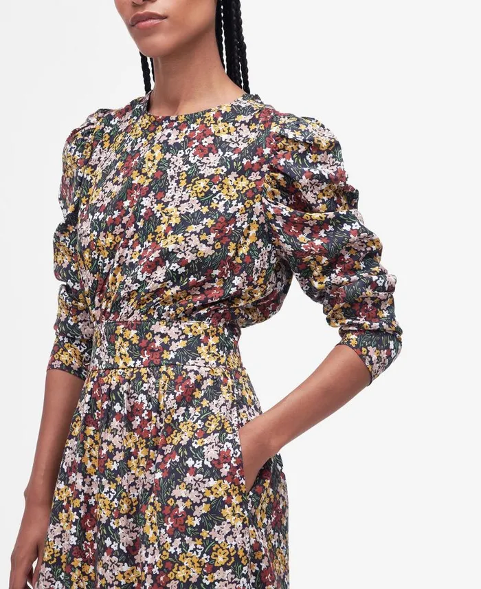 Silverdale Midi Dress Classic Multi Women Barbour Dresses and Skirts