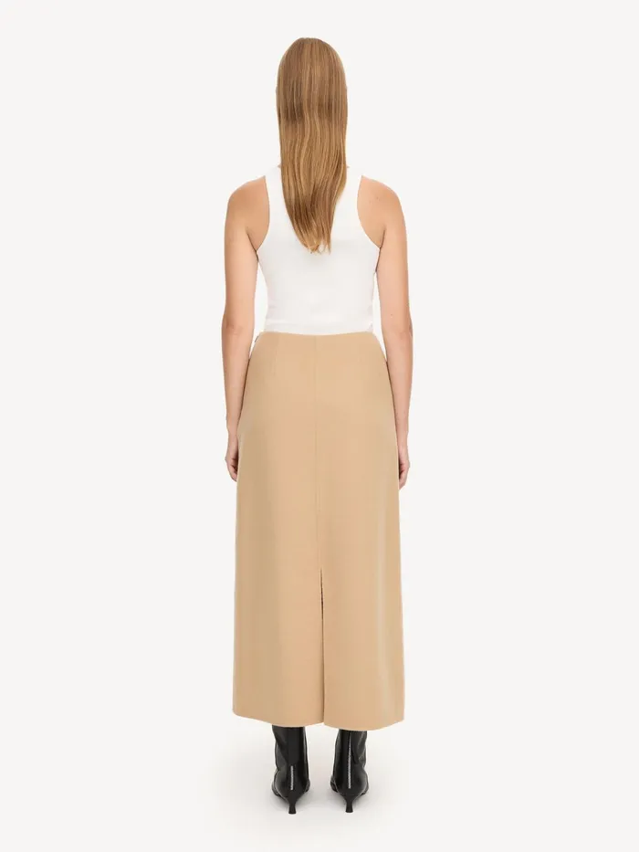 Skirts Women By Malene Birger Palomie Midi Skirt Dark Sand