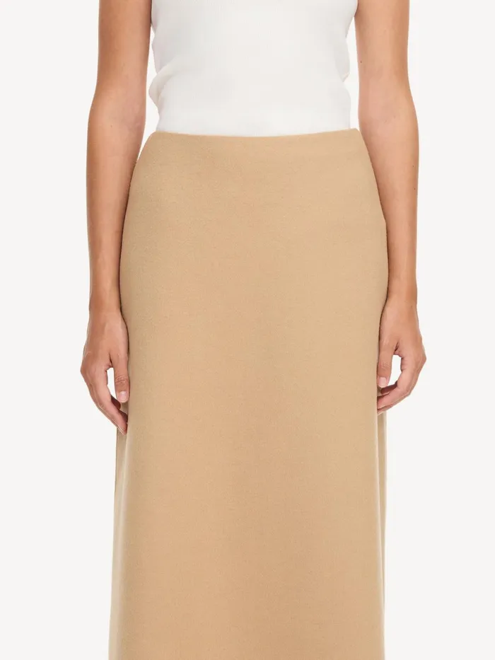 Skirts Women By Malene Birger Palomie Midi Skirt Dark Sand