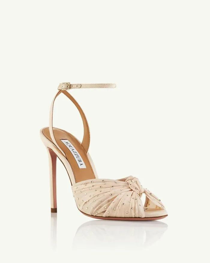 Slow Kisses Sandal 105 Beige Women Aquazzura Sandals