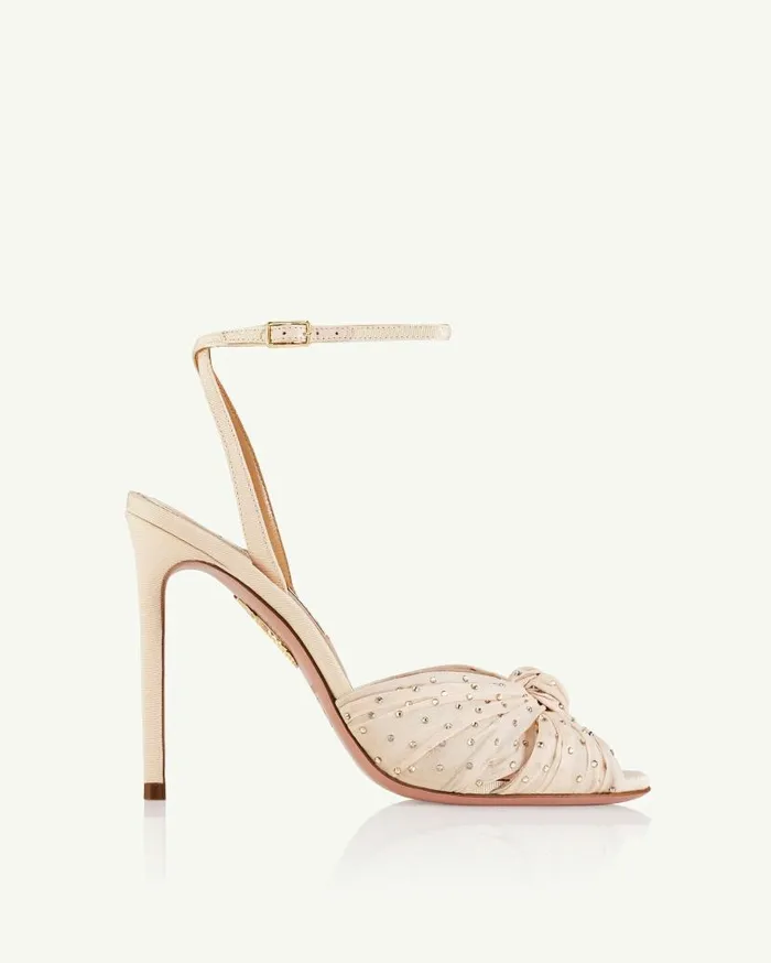 Slow Kisses Sandal 105 Beige Women Aquazzura Sandals Slow Kisses Sandal 105 Beige Women Aquazzura Sandals