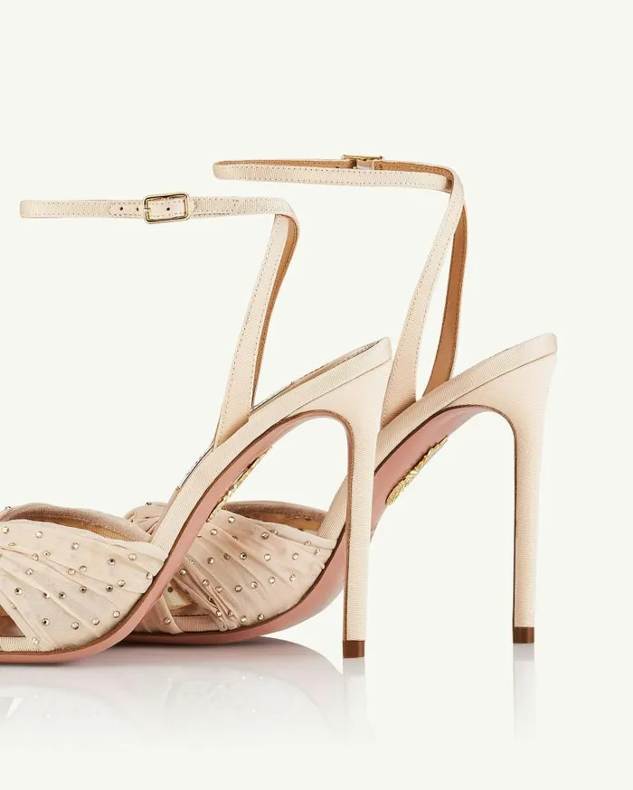 Slow Kisses Sandal 105 Beige Women Aquazzura Sandals Slow Kisses Sandal 105 Beige Women Aquazzura Sandals