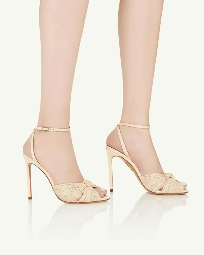 Slow Kisses Sandal 105 Beige Women Aquazzura Sandals Slow Kisses Sandal 105 Beige Women Aquazzura Sandals