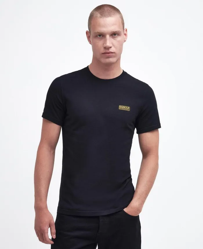 Small Logo TShirt Black Men Barbour TShirts